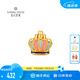 鉆石世家  小金冠 轉(zhuǎn)運珠足金吊墜3D硬金琺瑯皇冠黃金掛墜 生日禮物送女友 彩色公主桂冠 0.37g（±0.03g）
