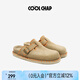 COOLCHAP勃肯鞋女進(jìn)口牛反絨防潑手工厚底包頭拖鞋 赤霞橘光  39