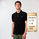 哈吉斯（HAZZYS）男裝 25夏上衣多色短袖POLO衫ASTZE0CBX71 黑色BK XL（180/100A50