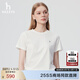 HAZZYS哈吉斯女裝 2025夏季新款女士多色圓領(lǐng)休閑短袖T恤女ASTSE0CBE51 米黃色OW M (160/84A 38)