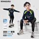McTicco兒童夏季網(wǎng)球服套裝2025新款男童速干運動服中大童體能訓(xùn)練服薄款 19639藏青色+16163黑色 150 150cm