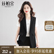 絲柏舍無袖馬夾2025秋裝新款女時尚寬松休閑西裝領(lǐng)一?？垴R甲