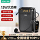 索愛（soaiy）S588FM無線小蜜蜂擴音器教師專用智能防嘯叫13W大功率麥克風喇叭戶外便攜收音機U盤藍牙音箱  黑
