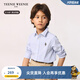 Teenie Weenie Kids小熊童裝25春夏新款男女童寶寶長袖條紋襯衫 藍(lán)色 110 cm