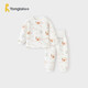 童泰（TONGTAI）嬰兒內衣套裝秋冬寶寶肩開(kāi)高腰兒童衣服TS43J198-DS棕色100cm