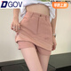 DGOV粉色包臀半身裙褲女2025夏季高腰a字短裙顯瘦小個(gè)子一步裙jk半裙 粉色(有內(nèi)襯短裙)（zt） S 建議80-90斤
