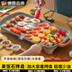 WCZ德國麥飯石烤盤(pán)韓式烤肉盤(pán)家用電烤盤(pán)烤肉鍋一體鍋室內電燒烤爐烤肉機 美國華福麥飯石(標配+20張吸油紙) 1層