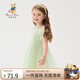 Classic Teddy精典泰迪女童短袖連衣裙兒童公主裙寶寶薄款網(wǎng)紗仙女裙 綠色 110 