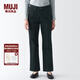 無(wú)印良品（MUJI） 女式 彈力 牛仔 喇叭褲（股下77cm） 丹寧回潮 BEA88A3S 黑色 26inch