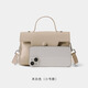 塔馳密司（touchmiss）法國設計師2025年新款女包真皮百搭手提單肩斜挎小方包 米白色(小號款)