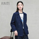 菲妮迪（FINITY）風(fēng)衣2025年秋季新款簡(jiǎn)約氣質(zhì)修身耐皺百搭通勤外套女 藏青色 M