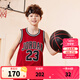 NIKE JORDAN 耐克AJ童裝男童23號籃球服背心2025夏季網(wǎng)眼透氣兒童衣服 杰斯特紅 140 /68 【建議身高128-140cm】