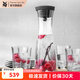WMF 德國進(jìn)口特質(zhì)玻璃冷水瓶水杯套裝組合四件套涼水杯涼杯玫瑰金 倒水杯5件套