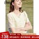 百圖betu女裝夏季新款短外套法式圓領(lǐng)優(yōu)雅小香風(fēng)外套開衫2403T68 杏色 L