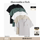 ABERCROMBIE & FITCH男裝24夏款5件組合裝經(jīng)典小麋鹿亨利領(lǐng)短袖T恤KI124-4177 黑色，白色，灰色，米色，綠色 M