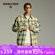 GUUKA TECH古由卡復(fù)古回潮拼色格子長袖襯衫男秋季2025新款全棉寬松休閑外套 綠色 M