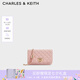 CHARLES&KEITH經(jīng)典菱格鏈條小方單肩斜挎包包女包生日禮物七夕禮物CK2-70160131 粉紅色Pink 小包