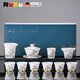 羅威奢品 ROWILUX德國品質(zhì)冰種玉瓷2025新款茶具套裝家用功夫輕奢羊脂玉蓋碗泡茶杯 金獎級冰種安和冰種茶具套 10頭