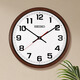 精工2025新款日本精工14英寸簡(jiǎn)約免打孔石英掛墻鐘表客廳臥室靜音掛鐘 仿木紋白鐘面 14英寸 36cm