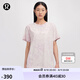 lululemon丨All Yours 女士棉混紡 T 恤 *Wash LW3IRES 淺象牙白珊瑚亮粉神秘紫水洗云紋 S