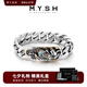 銘揚(yáng)飾海 925銀貔貅手鏈男士實(shí)心加粗手環(huán)復(fù)古高級(jí)感霸氣旺財(cái)轉(zhuǎn)運(yùn)手飾配飾 貔貅手鏈（鏈長(zhǎng)22CM）