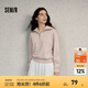 Semir衛衣女純色半開(kāi)襟衣服溫柔百搭秋休閑風(fēng)寬松落肩套頭衫ins潮 夢(mèng)幻粉60394 L