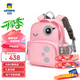 letopo款恐龍戰(zhàn)士系列小童1-2-3年級小學生護脊減負減壓書包防潑水透氣 粉紅色