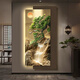 科芝輕奢流水生財玄關(guān)墻裝飾畫高級感帶led燈正對入戶門壁畫走廊過道 T130235 40*80cm [無燈款]高清UV精雕+晶瓷防刮 雙層晶瓷防刮水晶面