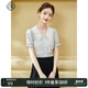 固執(zhí)（OBSTINATE）夏季新款短款雪紡印花短袖襯衫30022CS07051 藍色 165/84A/M