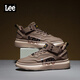 Lee大logo設計男士高幫休閑板鞋韓版圓頭時(shí)尚運動(dòng)保暖鞋子潮鞋男鞋子 咖啡色 40 (250mm)