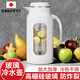 鴻志靜選日本冷水壺玻璃耐高溫家用涼水壺大容量冰箱涼茶壺涼白開(kāi)水壺 流光白4斤水防摔防爆 2000ml