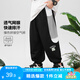 左西防蚊褲男童褲子兒童夏季薄款2025新款男孩速干運(yùn)動(dòng) 黑色 130