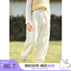 茵曼女童運(yùn)動休閑褲子2025春秋冬新款兒童中大童寬松抗起球長褲女寶寶 春秋款-杏色（4級抗起球） 150