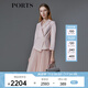 PORTS寶姿春夏新品Two-in-one珠貝灰粉網(wǎng)紗拼接西服裙LM8D011MFQ045 貝殼色 XS (2)