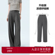 詩(shī)凡黎（'SEIFINI）詩(shī)凡黎高級(jí)西裝闊腿褲2025年春顯瘦修身垂感氣質(zhì)時(shí)尚設(shè)計(jì)感休閑褲 灰色 升級(jí)版 M
