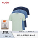 HUGO【打底T恤三件套】男士春夏棉質徽標短袖T恤 983 L