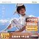 愛(ài)慕兒童家居服男童孩蘭精莫代爾短袖上衣七分褲睡衣套裝男藍(lán)鯨170