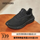 斯凱奇（Skechers）男鞋夏季一腳蹬透氣輕便網(wǎng)面休閑鞋緩震運(yùn)動(dòng)鞋 全黑色/BBK 42