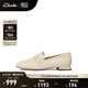 Clarks其樂(lè)Ubree15 Charm輕舞系列女鞋新款優(yōu)雅羊皮樂(lè)福鞋通勤方頭單鞋 白色 261825954 38