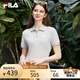 FILA斐樂女士連衣裙2025年夏季美式復(fù)古純色經(jīng)典顯瘦POLO領(lǐng)裙子 中色花灰-MG XL 175/92A/XL