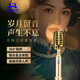 鈴銳科技復古系列 專業(yè)KTV搖麥無線立式搖擺麥克風可360°旋轉(zhuǎn)舞臺演出落地立桿麥K歌家用話筒支架一體 【土豪金】 1306B無線款