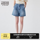 Teenie Weenie小熊女裝牛仔短褲2025夏季新款簡(jiǎn)約休閑活力通勤褲子 淺藍(lán)色 S