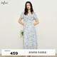 伊芙麗（eifini）【商場(chǎng)同款】伊芙麗連衣裙1F4390682 藍(lán)色 S 155/80A