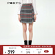 PORTS寶姿春夏新品女裝半身裙SL8S016GFE018 黑色格子 S (4)