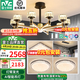 雷士（NVC）吊燈美式輕奢水晶客廳大燈LED智能臥室燈 燈具套餐廳燈飾全屋 【3室2廳A】10頭+星夢餐吊