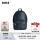BOSS博斯【七夕節(jié)禮物】男士2025年夏季新款紋理裝飾雙肩背包 404-深藍(lán)色 常規(guī)