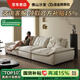 摩圖功能帆船沙發(fā)意式極簡(jiǎn)直排客廳布藝奶油風(fēng)可移動(dòng)靠背帆船沙發(fā) 3.0*1.2米大四人位(三座分體) 親膚磨砂布+Q彈乳膠坐墊