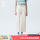 HAZZYS哈吉斯女裝 2025春季新款女士復(fù)古寬松直筒牛仔褲女ATDSP0CAP19 白色WT 44 (165/76A 44)