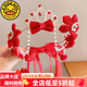 G.DUCKKIDS兒童格格發(fā)箍小女孩宮廷風(fēng)頭箍古裝娘娘旗頭發(fā)卡女童新年漢服頭飾 熱售5#紅色皇冠花朵珠鏈吊墜
