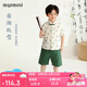 MQDMINI童裝男童漢服夏季兒童套裝國風(fēng)盤扣外出休閑兩件套 滿印熊貓